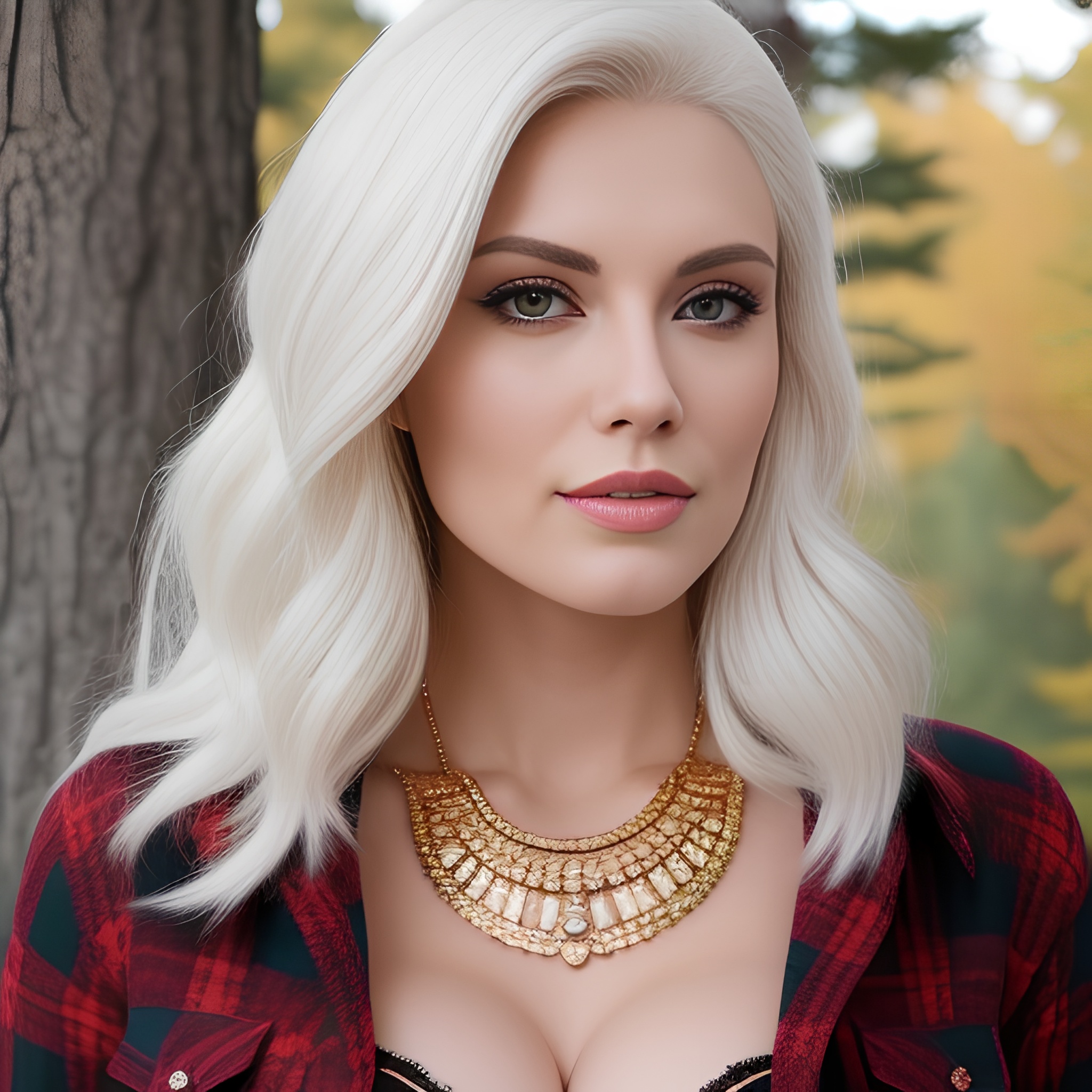 white hair woman