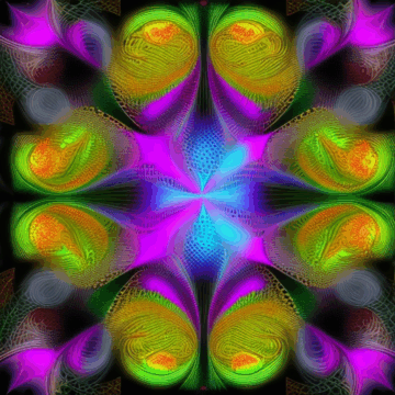 Stunning Abstract Fractal Art with Glowing Lines