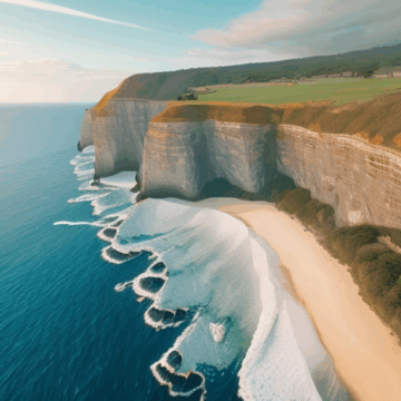 Cinematic Drone Views: Stunning Cliffs and Ocean