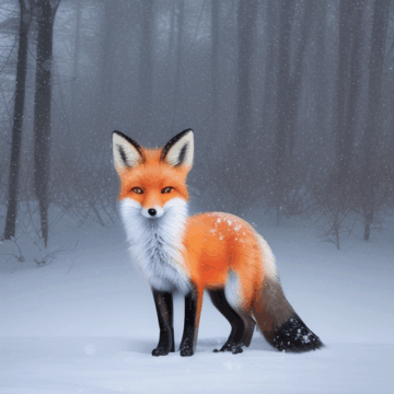 A Fox in a Snowy Forest: Winter Wonderland Adventure