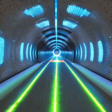 Explore a Futuristic Tunnel with Glowing Lights