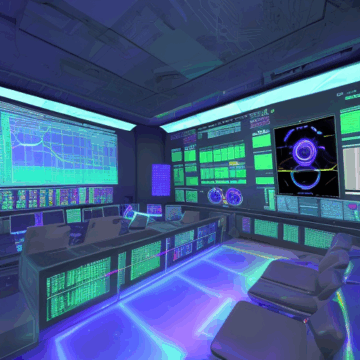 Explore the High-Tech Control Room with Holograms