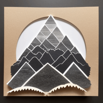 Stunning Paper Cut-Out Style Layered Mountains Art