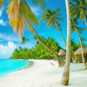 Explore the Beauty of Tropical Beach with Palm Trees