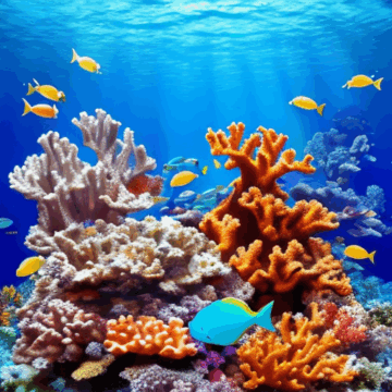 Explore the Vibrant Coral Reef with Colorful Fish