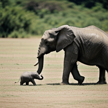 Adorable Baby Elephant Strolls With Proud Mother