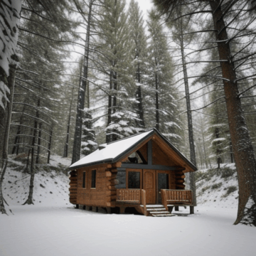 Discover a Cozy Cabin Retreat in a Snowy Forest