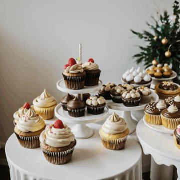 Delight in a Dessert Table Full of Tempting Cupcakes