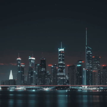 Explore the Futuristic City Skyline at Night