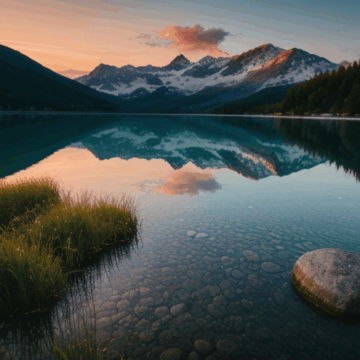 Discover a Serene Mountain Lake at Sunrise