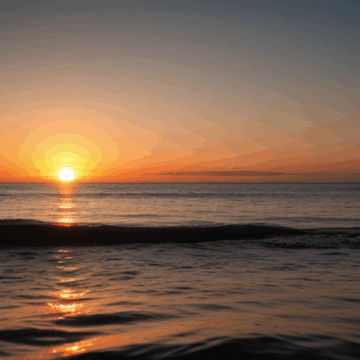 Breathtaking Sunset Over Tranquil Ocean Views