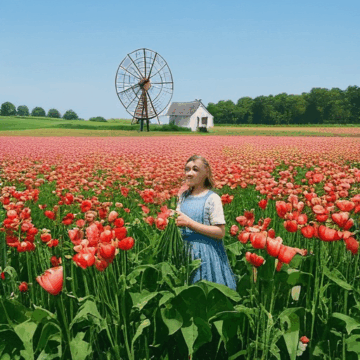 Explore the Beauty of Windmills in Tulip Fields