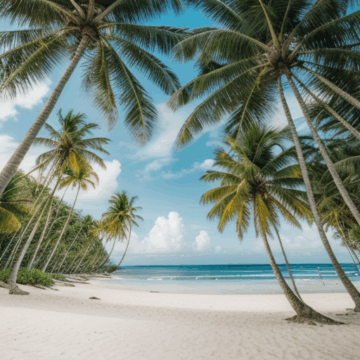 Discover Tropical Beach Bliss with Palm Trees