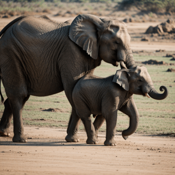 Discover Baby Elephant’s Adventure with Mom