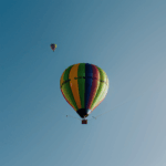 A colorful hot air balloon adventure in the sky, symbolizing exploration and the thrill of new horizons.