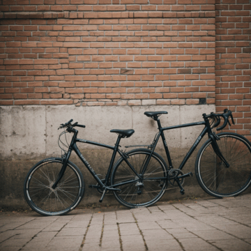 Bicycle Against Brick Wall: The Urban Simplicity