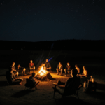 Creating lasting memories around a night campfire.