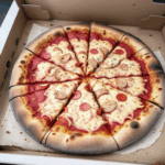A freshly baked pizza with bubbling cheese and a perfect crust