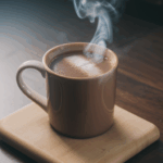 Chocolatey indulgence captured in a steaming mug of hot chocolate, inviting you to take a comforting sip.