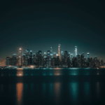 City night magic unfolded in a panorama of twinkling lights and towering architectural marvels.