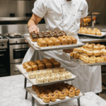 Delicious assorted pastries displayed on a tray, symbolizing gourmet baking and artisan craftsmanship.