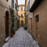 An alleyway adventure in Europe, filled with culture and historic allure.
