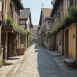 A picturesque alleyway in an old European town, highlighting cobblestone streets and cultural heritage for travelers.