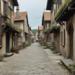 An enchanting alleyway in a European town, featuring cobblestone streets and inviting exploration for cultural enthusiasts.
