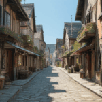 A quaint European alleyway, capturing the essence of historic architecture and cultural charm in a serene setting.
