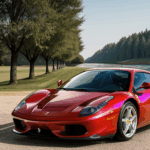 A stunning red Ferrari showcasing speed and elegance.