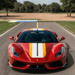 A vivid violet Ferrari, a rare and bold choice.