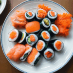 A sushi masterpiece showcasing elegant and colorful designs.