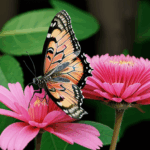 A graceful butterfly on a pink bloom, demonstrating the intricate beauty and balance of nature.