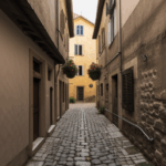 A hidden gem in a European town, an alley filled with historic charm.