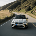 A hill car ride, showcasing the excitement of driving down slopes.