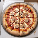 Homemade pizza with a crispy crust and cheesy goodness, hot from the oven