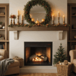 An inviting fireplace ambiance with plush furnishings and soft lighting enhancing the room.