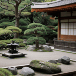 Traditional Japanese garden aesthetics in a peaceful zen garden setting.
