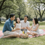 Children playing together in the park, showcasing joyful outdoor activities.