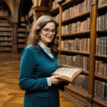 A classic library filled with tall bookshelves and a vast collection of books, inviting exploration and discovery.