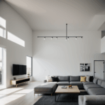 Minimalist decor ideas showcased in a contemporary living room with elegant, simple designs and a serene atmosphere.