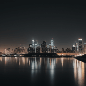 Explore the Modern City Skyline at Night