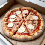 Delicious freshly baked pizza with an irresistible aroma and savory toppings