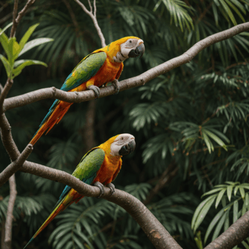 Discover the Beauty of a Parrot on a Tree Branch