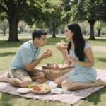 A picnic basket filled with essentials for a perfect family outing.