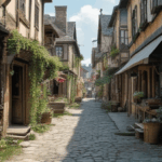 A serene European alleyway in a historic town, perfect for discovering hidden gems and experiencing timeless beauty.