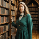 The timeless appeal of a classic library's tall bookshelves, where each book tells its own unique story.
