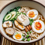 Ramen artistry captured in a steaming bowl, featuring a harmonious blend of flavors.