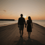 A couple's romantic sunset escape captured perfectly.