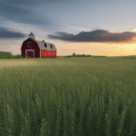 Rustic barn rests in fields, showcasing rural charm.